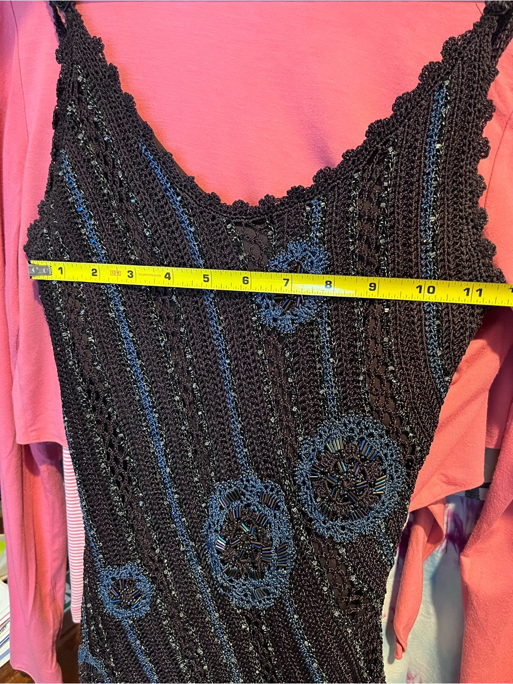 “Poleci Heavily Beaded Tank Top – Like New – Statement Piece”